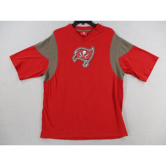 Nfl Tampa Bay Buccaneers Football Team Logo Red Gray Shirt Zise - XL - Picture 1 of 8